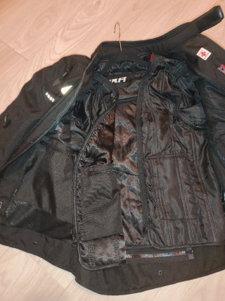 Chaqueta de moto DXR negra