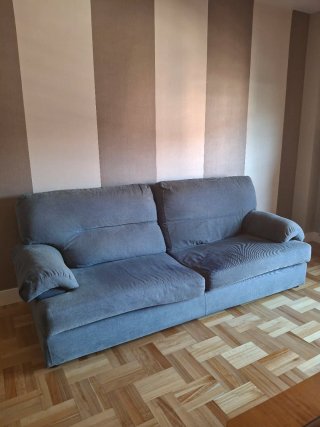 Sofá 3 plazas gris 210cm ancho
