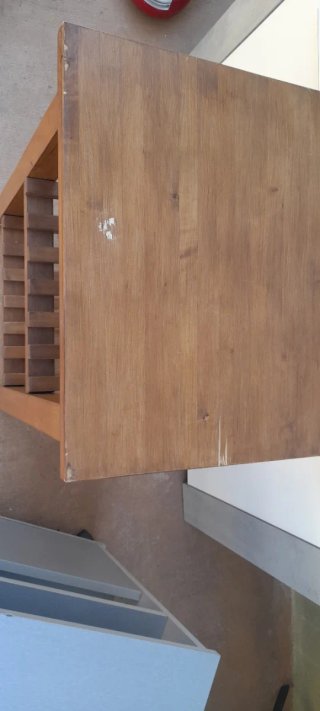 Mueble auxiliar madera con ruedas