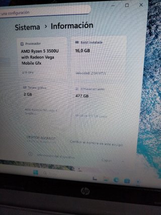 HP SSD Ryzen 5 3500U AMD GFX