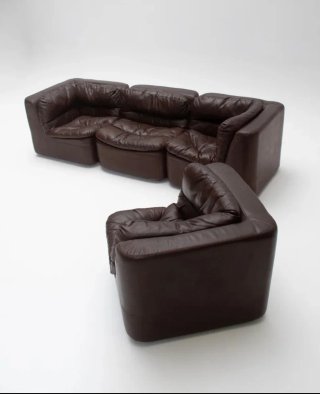 Sofá modular de piel WALLTER KNOLL 144 (4 módulos)