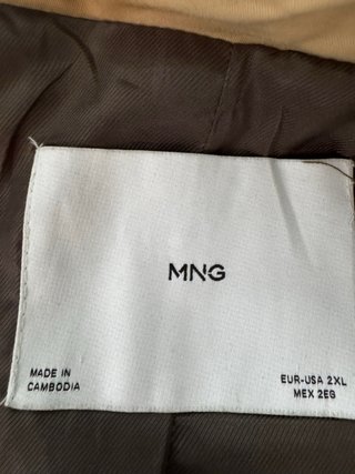 Gabardina Mango Beige Talla 2XL