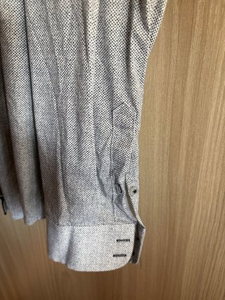 Camicia uomo fantasia grigio/bianco