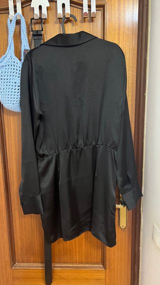 Vestido Zara Negro Satén
