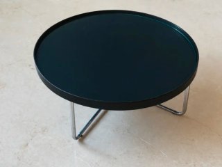 Mesa baja redonda negra 90 cm