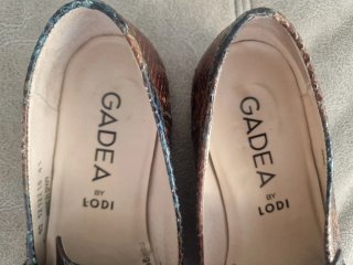 Mocasines de piel efecto serpiente