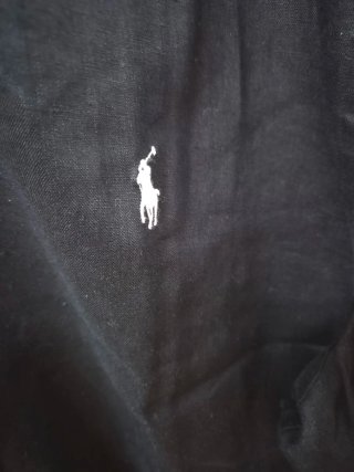 Camicia Polo Ralph Lauren uomo nera nuova in lino