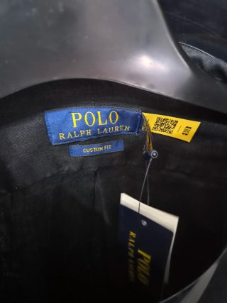 Camicia Polo Ralph Lauren uomo nera nuova in lino