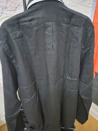 Camicia Polo Ralph Lauren uomo nera nuova in lino