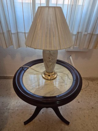 Lámpara de mesa de cristal