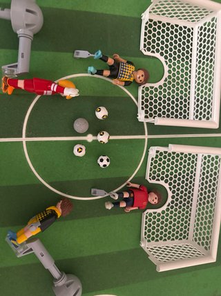 Campo de fútbol Playmobil PLEGABLE. NO ocupa espac