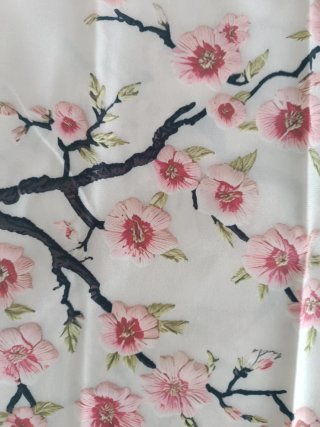 Funda Cojín 45x45cm flores de cerezo