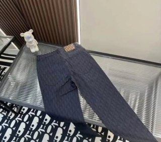 Pantalones Dior grises con monograma