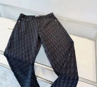 Pantalones Dior grises con monograma