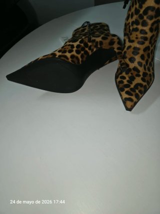 Botines tacón Zara estampado leopardo