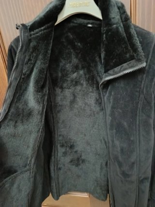 Chaquetón negro forrado talla L