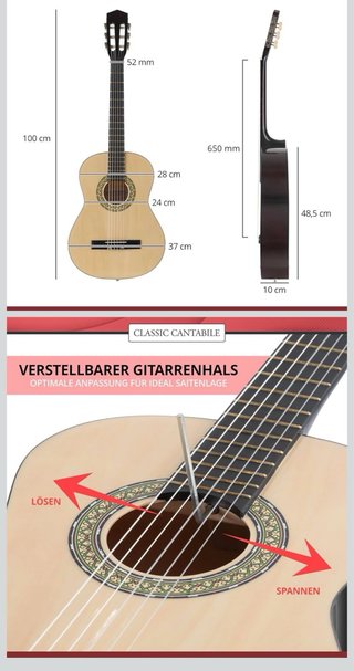 Guitarra Clásica Classic Cantabile AS-651 4/4