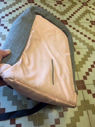 Mochila Antirrobo Gris y Rosa