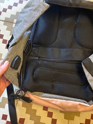 Mochila Antirrobo Gris y Rosa