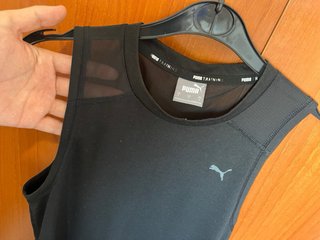 Camiseta deportiva tank top Puma Malla Negro
