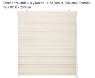 Estore Día y Noche Lino Beige/Gris.
