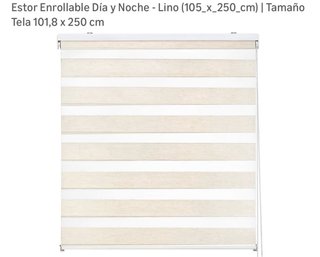 Estore Día y Noche Lino Beige/Gris.