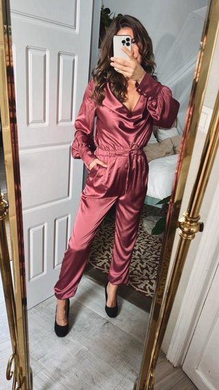 Mono Skylar Rose satinado rosa/malva Talla S