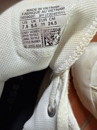 Converse Plataforma Blancas Talla 38