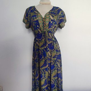 Vestido largo de seda india. Talla única. Nuevo