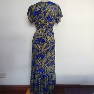 Vestido largo de seda india. Talla única. Nuevo