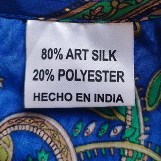 Vestido largo de seda india. Talla única. Nuevo