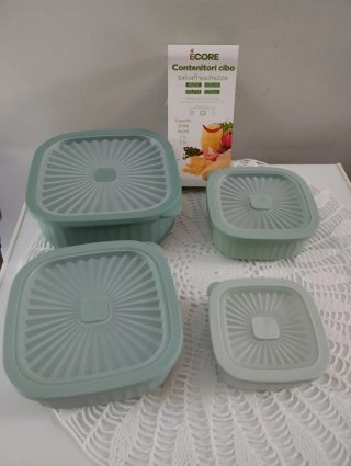 Set 4 Contenitori Cibo Ecore Salva Freschezza
