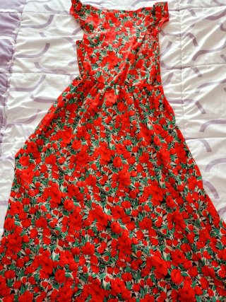Vestido largo floral SHEIN talla M