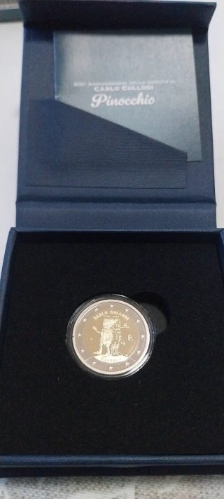Moneda 2€ Pinocchio y San Francesco 2026 Proof