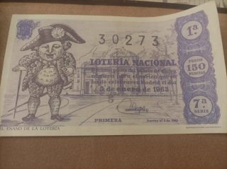 Cartel Lotería Nacional 1956
