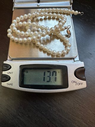 Collana Perle Naturali Oro Bianco Girocollo