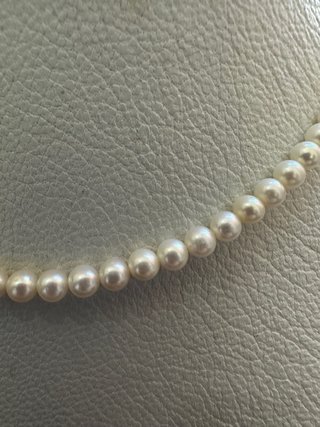 Collana Perle Naturali Oro Bianco Girocollo
