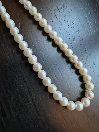 Collana Perle Naturali Oro Bianco Girocollo