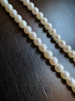 Collana Perle Naturali Oro Bianco Girocollo