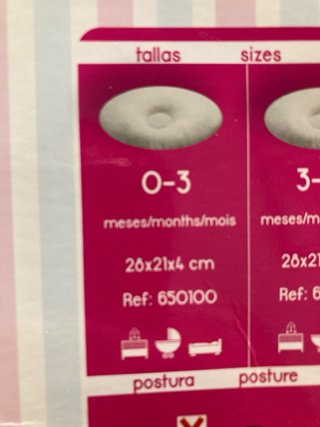 Cojín bebé para prevenir plagiocefalia talla 0-3
