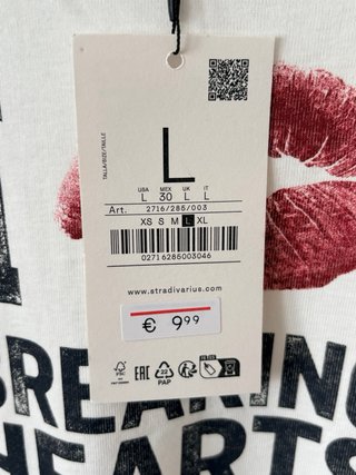 Camiseta Stradivarius I Love Breaking Hearts