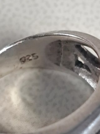 Anillo Plata Ley 925 con Piedra Negra