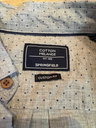 Camisa Springfield Manga Larga Talla XL