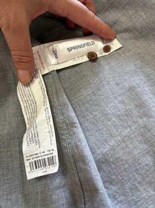 Camisa Springfield Manga Larga Talla XL
