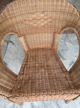 Silla de mimbre estilo ratán