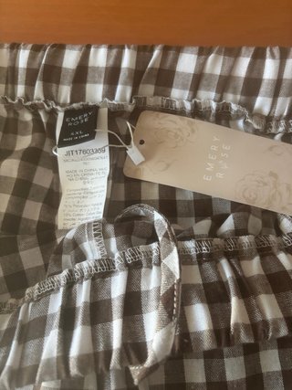 Pantalón corto cuadros marrón y blanco