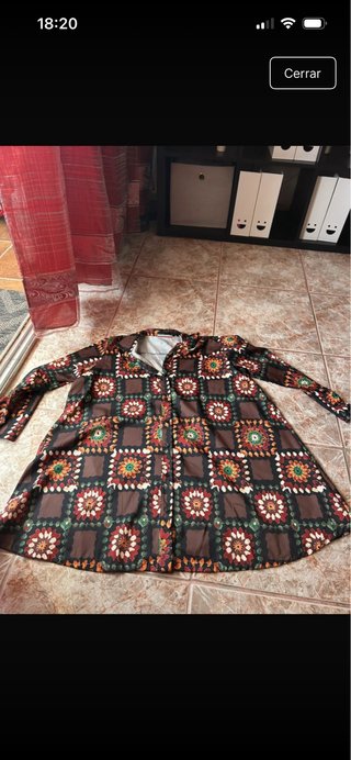 Camisa Vestido XL Estampado Flores
