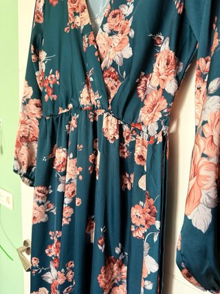 Vestido largo floral evento