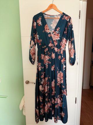 Vestido largo floral evento
