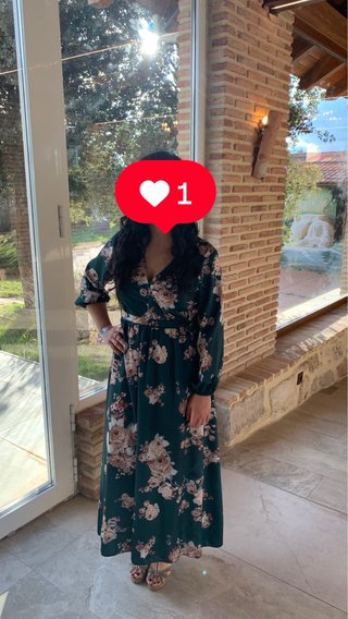 Vestido largo floral evento